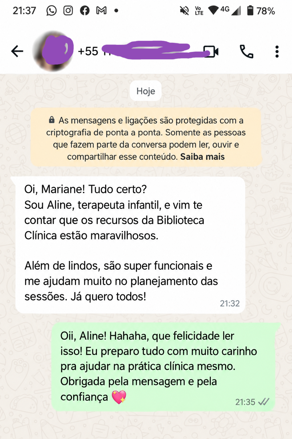 Depoimento de Aline, terapeuta infantil, sobre a Biblioteca Clínica
